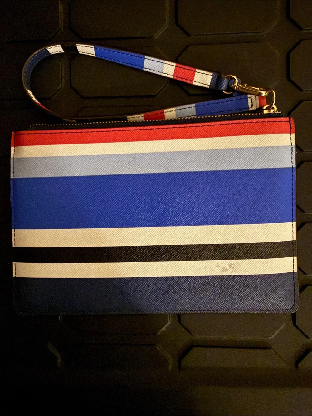 kate spade striped zip